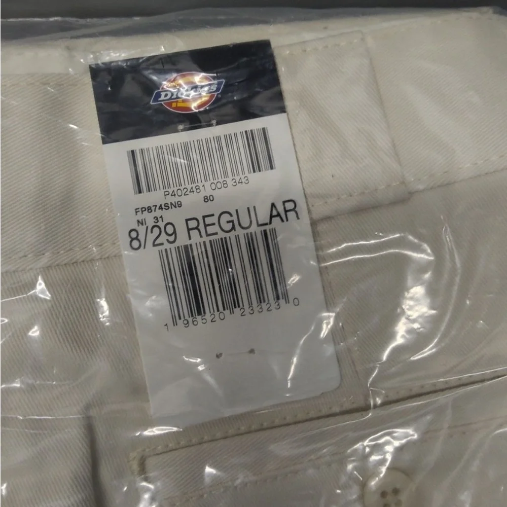Dickies Original Fit Work Pants Khaki 8/29 Regular NWT - Picture 8 of 8